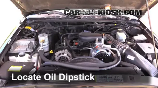 2002 Chevrolet S10 LS 4.3L V6 Crew Cab Pickup (4 Door) Oil Check Oil Level